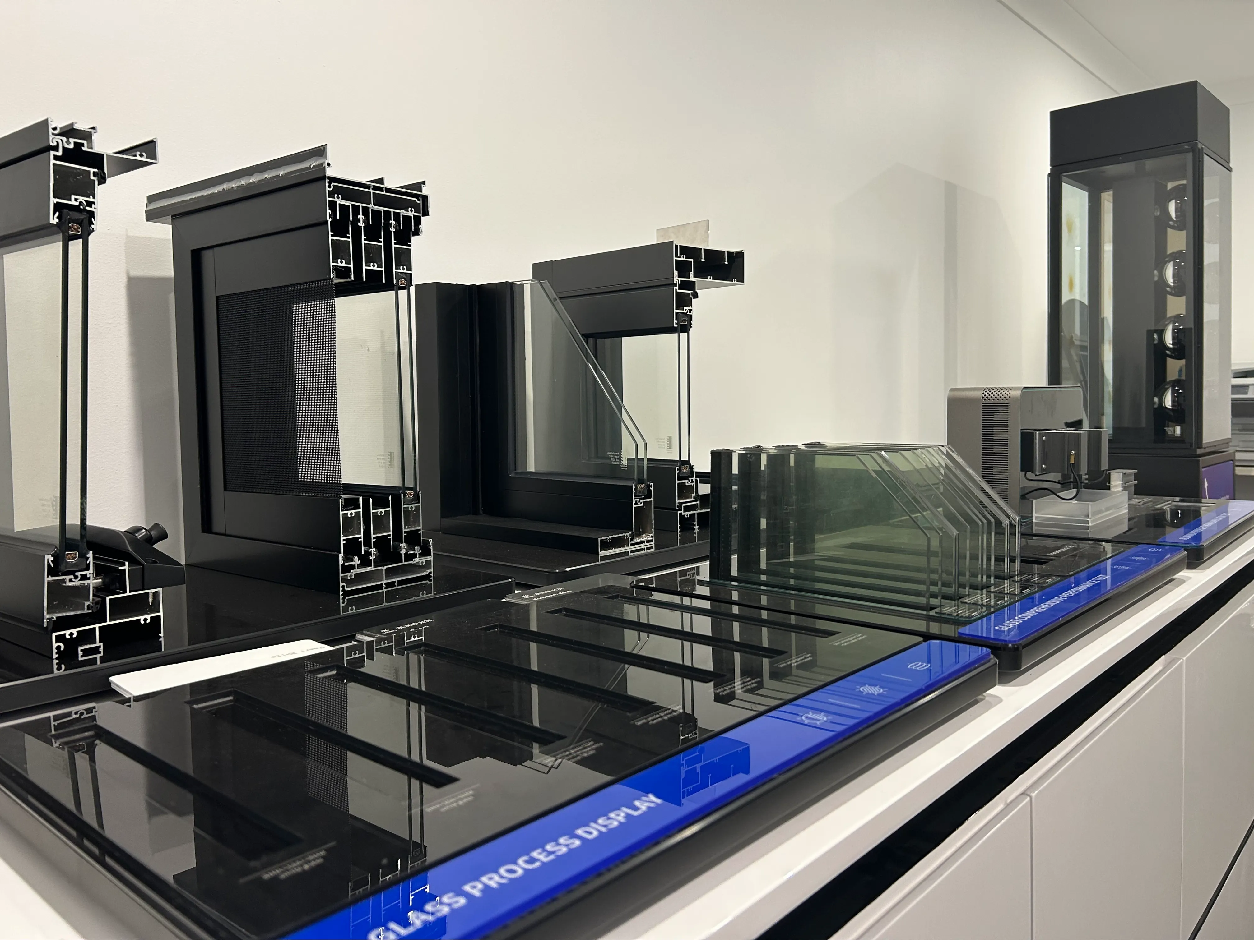 Aluminium window and door showroom consultation area in Brisbane